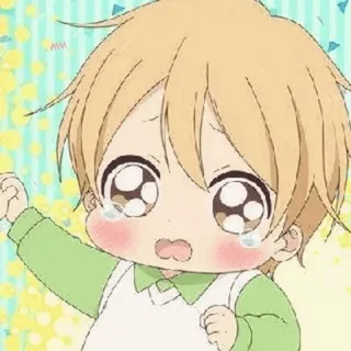 🥺 anime, khóc, em bé, dễ thương, hình minh họa telegram sticker