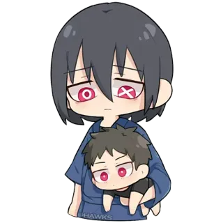 ❤️ anime, chibi, cute, cartoon, character, baby, drawing telegram sticker