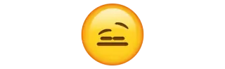 😑 Emoji, Sonrisa sarcástica, Cara sonriendo con ironía telegram sticker