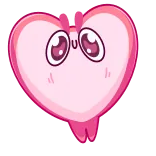 ❤️ heart, love, cute, pink, cartoon, character, kawaii telegram sticker