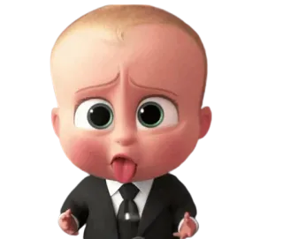 🤥 The Boss Baby Baby Boss, bébé, dessin animé, drôle, langue, idiot telegram sticker