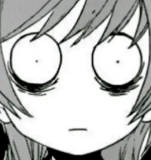 😳 アニメ, マンガ, ショック, びっくり, 表情, 顔 telegram sticker