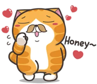 😭 Honey~ Katze, Honig, Liebe, süß, Cartoon telegram sticker