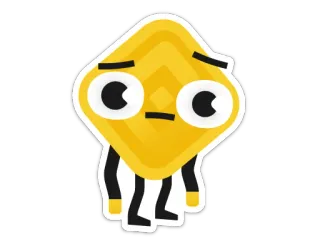 🙄 emoji, sad, cartoon, yellow telegram sticker