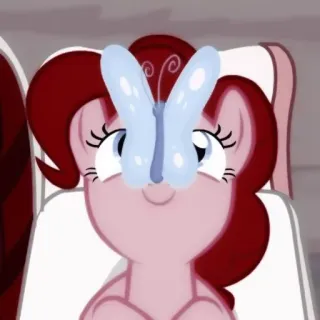 🎉 Pinkie Pie My Little Pony Kreskówka, Kucyk, Motyl, Słodkie, My Little Pony telegram sticker