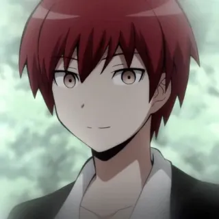 🌪 Karma Akabane Assassination Classroom anime, manga, red hair, school, Karma, Akabane telegram sticker