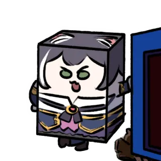 ⛏ Cartoon, Anime, Quadratisch, Figur, Süß, Aufkleber whatsapp sticker