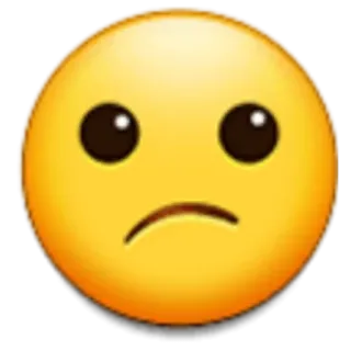 😕 emoji, sad, face, upset, expression telegram sticker