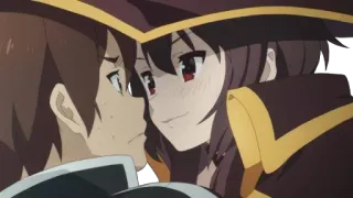 😏 Megumin Konosuba Anime, Konosuba, Megumin, Kazuma, Romance, Coppia whatsapp sticker