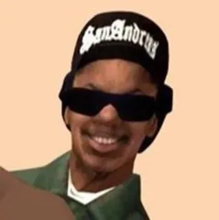 🔪 Ryder Grand Theft Auto: San Andreas San Andreas gta, san andreas, ไรเดอร์, แก๊งสเตอร์, วิดีโอเกม telegram sticker