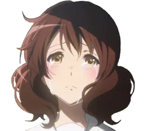 😭 Anime, weinen, traurig, Mädchen telegram sticker