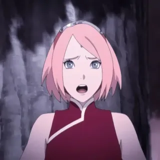 🌸 Sakura Haruno Naruto anime, sakura, haruno, ninja, medical ninja, scared telegram sticker