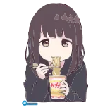 🍟 Anime, Manga, Mädchen, Essen, Ramen, Nudeln telegram sticker