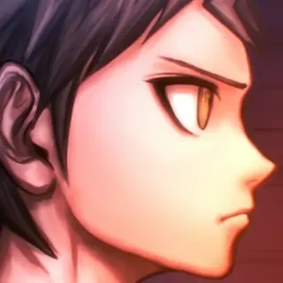 🗿 Anime, Mangá, Personagem, Perfil, Masculino, Sério whatsapp sticker