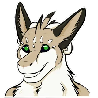 😁 furry, animal, mamífero, ilustración, pegatina whatsapp sticker