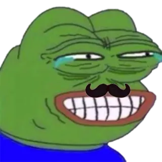 😂 Pepe the Frog pepe, katak, meme, meme internet, kumis, kartun whatsapp sticker