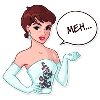 Miss Hepburn telegram stickers
