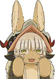 😗 Nanachi Made in Abyss อนิเมะ, มังงะ, กระต่าย, น่ารัก whatsapp sticker