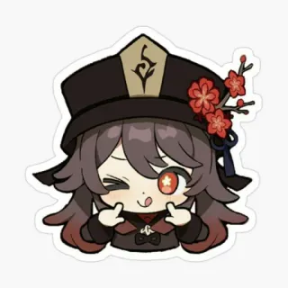 😎 Hu Tao Genshin Impact Anime, Videogioco, Carino, Chibi, Personaggio, Genshin Impact, Hu Tao telegram sticker