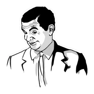 🙈 Mr. Bean Mr. Bean, Rowan Atkinson, drôle, comédie, personnage telegram sticker