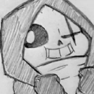 😀 Cross Sans undertale, sans, skeleton, hoodie, fanart, cross telegram sticker