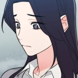 🖤 mulher, desenho animado, anime, triste, menina whatsapp sticker