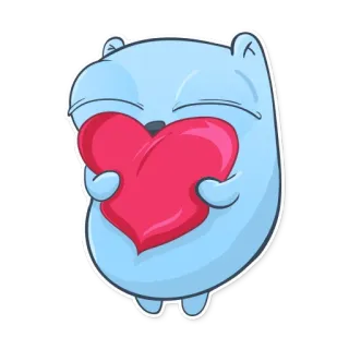 ❤️ słodki, niedźwiedź, serce, miłość, naklejka, kreskówka, zwierzę telegram sticker