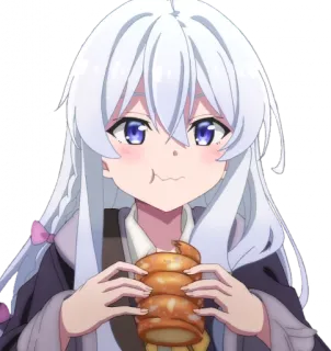 🥐 อนิเมะ, น่ารัก, ผู้หญิง, อาหาร, ตัวละคร telegram sticker