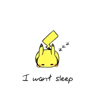 😴 Pikachu Pokemon Zzz pokemon, pikachu, dormilón, dibujos animados, anime, lindo, siesta, animal whatsapp sticker