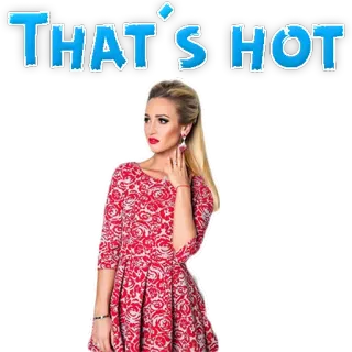 😍 THAT'S HOT donna, vestito, moda, hot, citazione telegram sticker