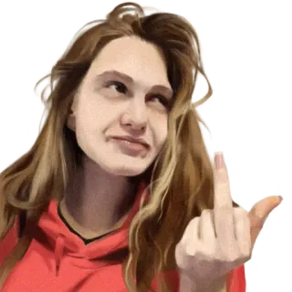 🖕 środkowy palec, gest, obraźliwe, lekceważące telegram sticker