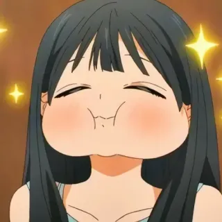 🍥 Anime, Garota, Fofa, Personagem, Alegre, Feliz telegram sticker