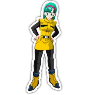 👩 Bulma Dragon Ball anime, kartun, Bulma, Dragon Ball, perempuan, karakter whatsapp sticker