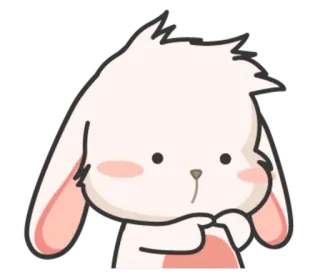 😗 thỏ, dễ thương, động vật, kawaii, thỏ, mềm mại telegram sticker