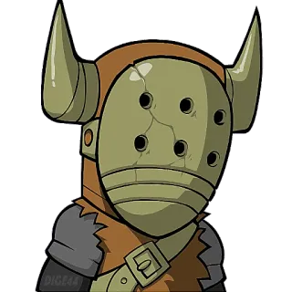☺️ helmet, mask, character, medieval, fantasy, horns, armor telegram sticker