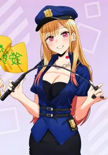 👮 Anime, Polizei, Beamtin, Cosplay, Mädchen telegram sticker