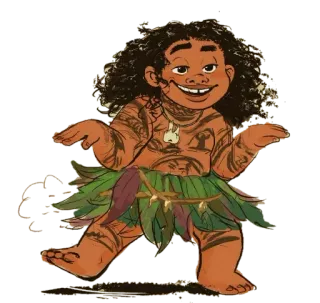 😌 Maui Moana disney, cartoon, süß, figur, animation whatsapp sticker