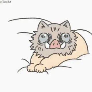 ❤️ Inosuke Hashibira Demon Slayer inosuke, anime, manga, cute, demon slayer, hashibira, animal telegram sticker