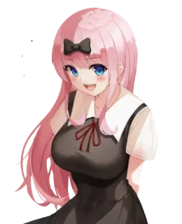 😊 Chika Fujiwara Kaguya-sama: Love Is War Anime, Garota, Fofa, Cabelo rosa, Chika Fujiwara, Kaguya-sama telegram sticker