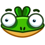 🤪 개구리, 동물, 초록색, 만화, 귀여운, 스티커 telegram sticker