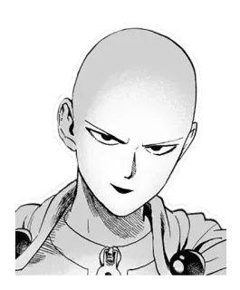 😎 Saitama One-Punch Man Saitama, One-Punch Man, anime, manga, hero telegram sticker
