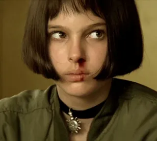 😐 Mathilda Léon: The Professional film, Léon, Mathilda, Natalie Portman, sang, personnage, cinéma telegram sticker