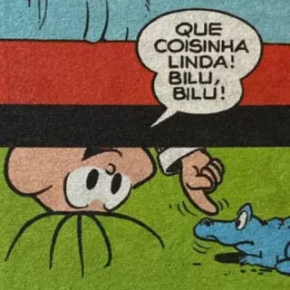 😍 QUE COISINHA LINDA! BILU, BILU! Komik, Kartun, Karakter, Balon ucapan, Mauricio de Sousa telegram sticker