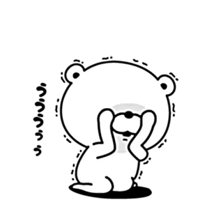 😱 Bär, Cartoon, Tier, Traurig, Emotion telegram sticker