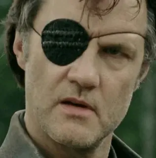 😑 Governor The Walking Dead Gubernator, Walking Dead, Opaska na oko, Złoczyńca telegram sticker