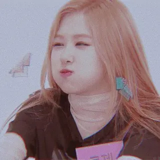🐿️ 크게 donna, asiatica, Rosé, Blackpink, Kpop, ritratto telegram sticker