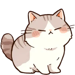 😤 gatto, carino, animale, adesivo, animale domestico, gatto domestico, gatto cartone animato telegram sticker