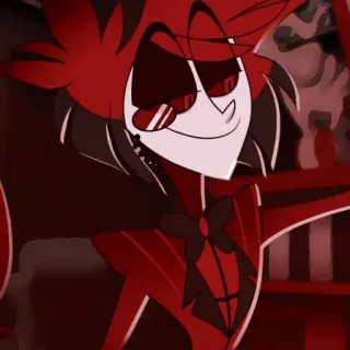 🧨 Alastor Hazbin Hotel demone, radio, Hazbin Hotel, Alastor, animato telegram sticker