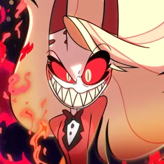 😈 Charlie Morningstar Hazbin Hotel Charlie Morningstar, Hazbin Hotel, Dibujos animados, Demonio, Infierno, Enojado whatsapp sticker