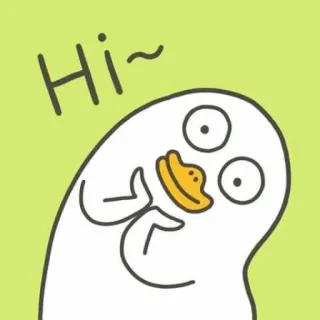 💨 Hi~ bebek, imut, kartun, binatang, ramah, salam telegram sticker
